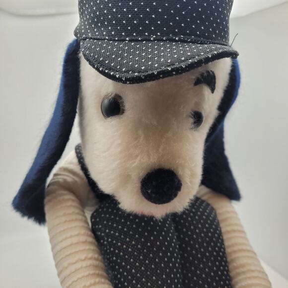 Vintage Knee Hugger Dog Plush 25" Stuffed Beagle Toy Overalls Jerry Elsner Style - Picture 6 of 11